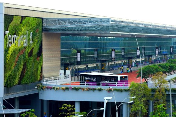 Layout of Terminal 4 at Singapore Changi airport.