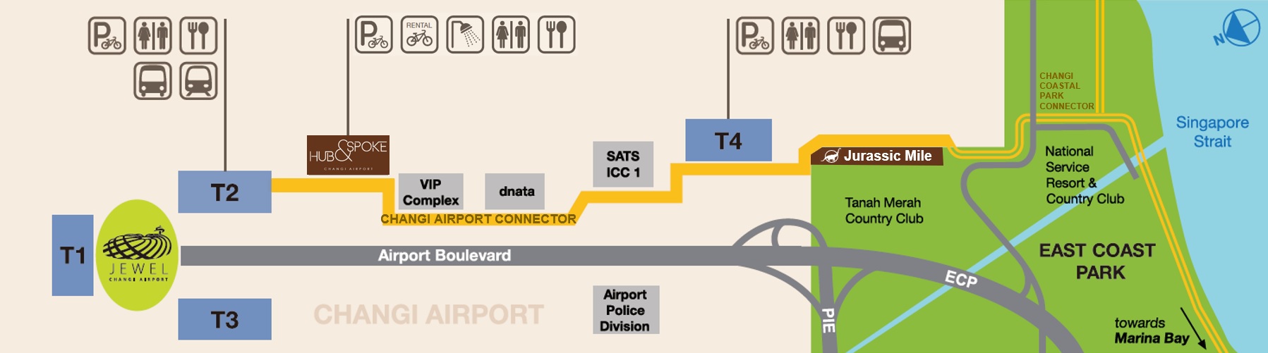 How to get to Changi Airport Terminal 1 in Singapore by Bus, Metro or MRT &  LRT?