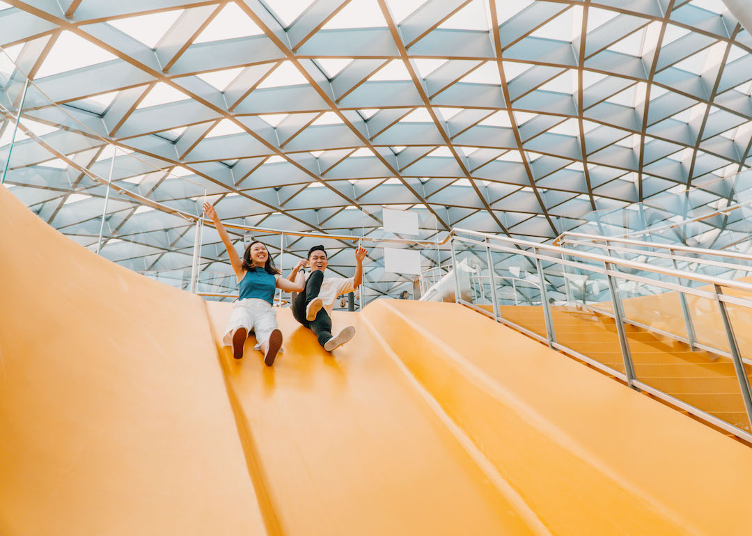 discovery slides activity at jewel singapore