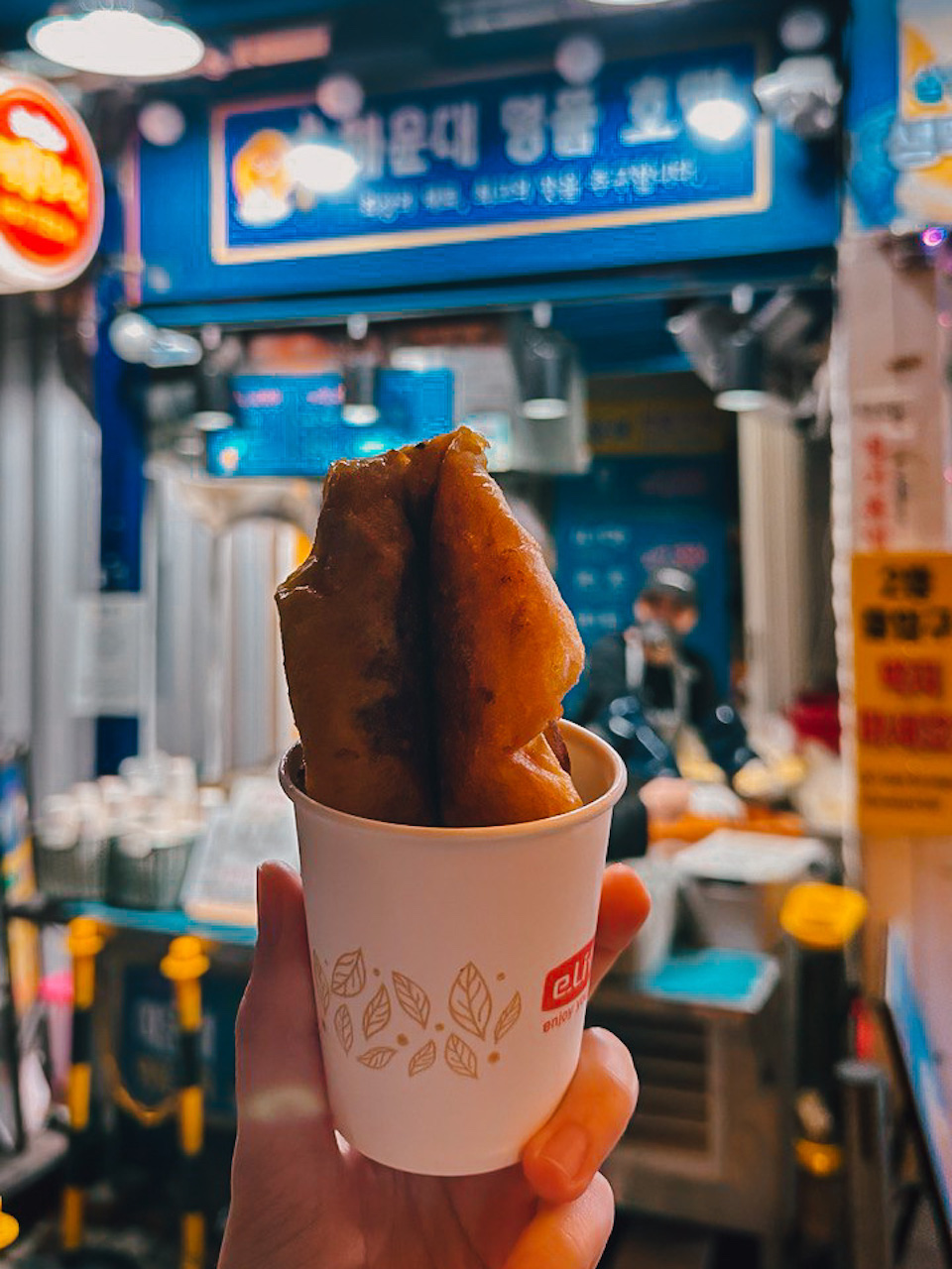 eat ssiat hotteok when you travel overseas to south korea, busan