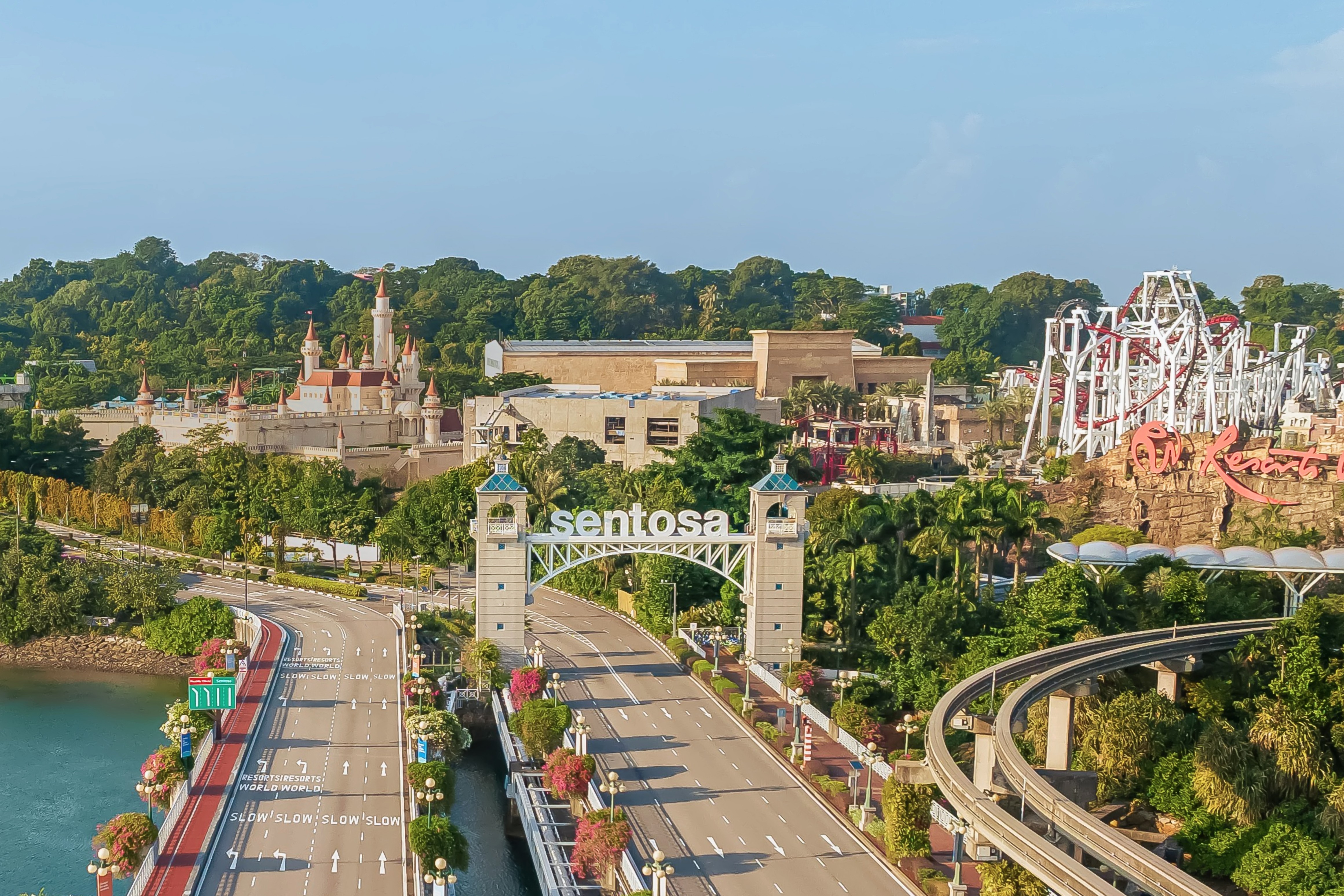 sentosa gateway night
