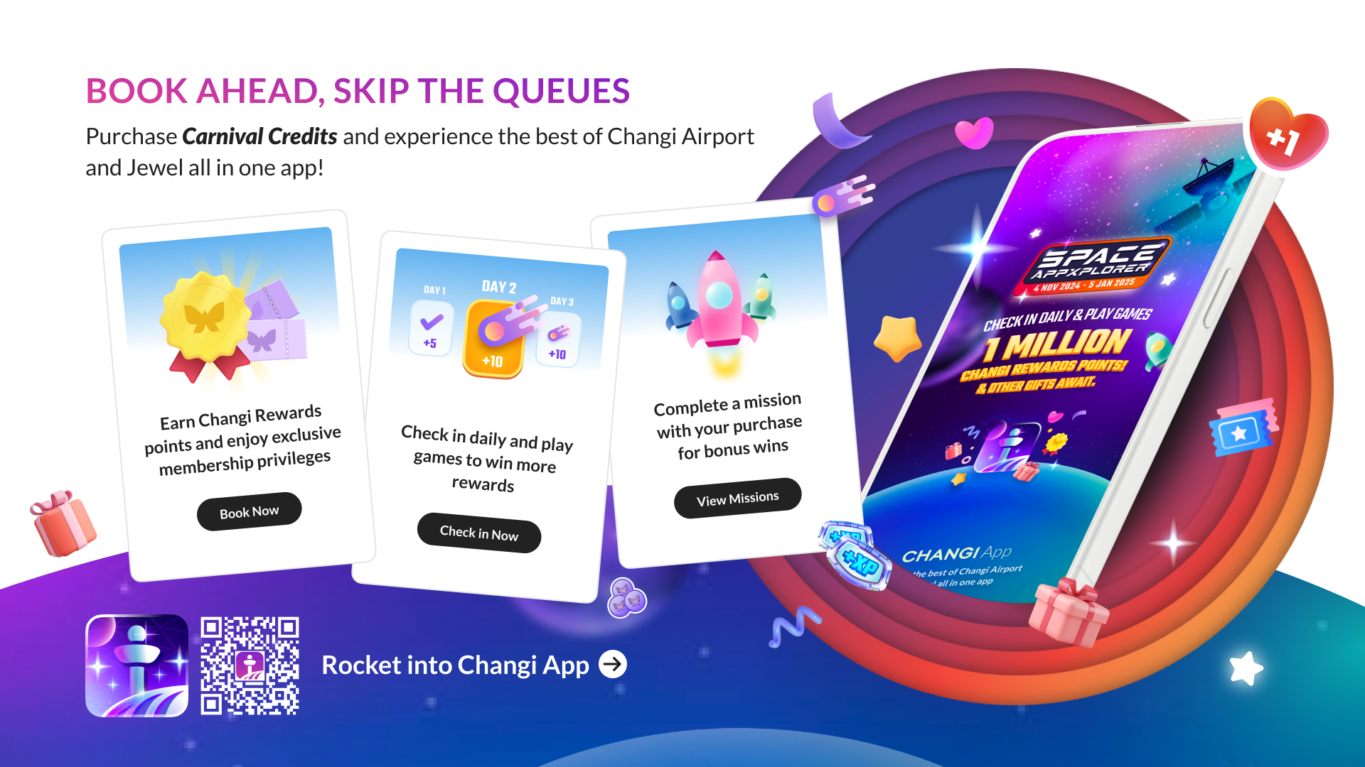 Enjoy additional perks when you purchase Carnival Credits on Changi App! 