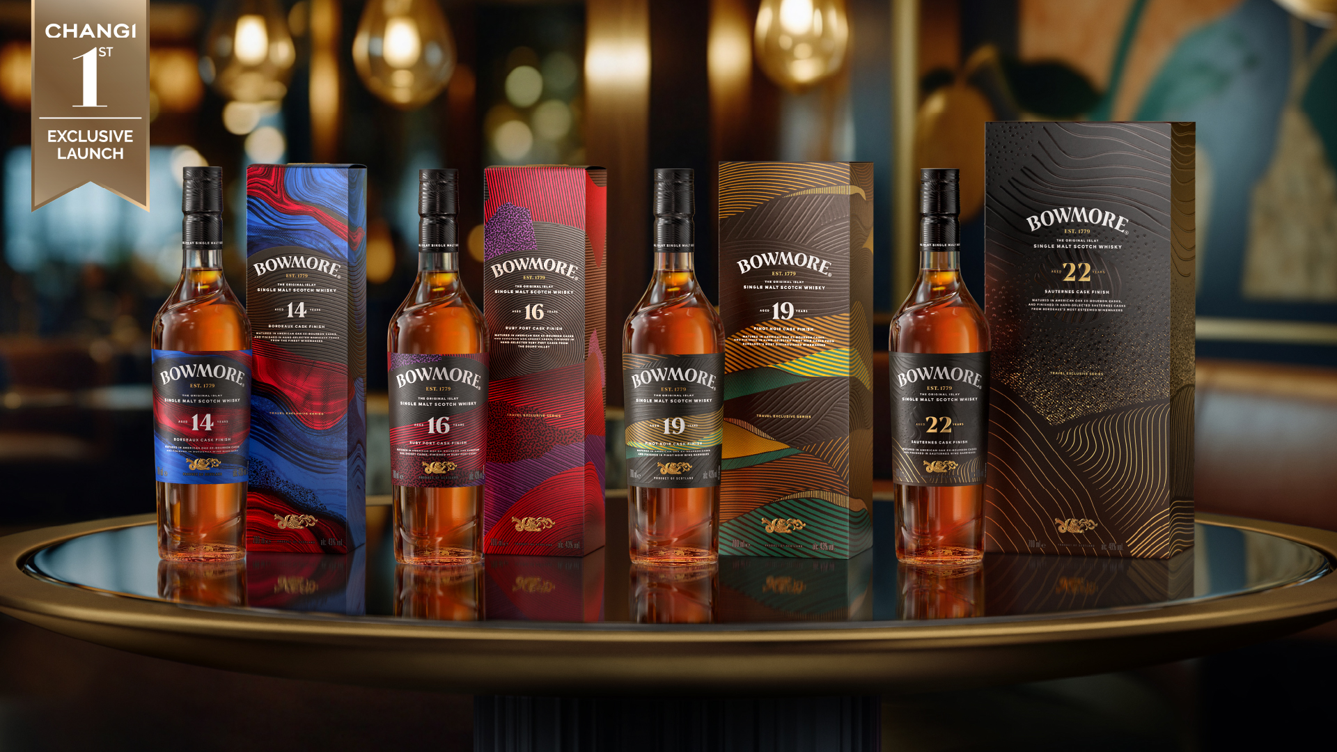 Changi 1st Bowmore Appellations Travel Retail Exclusive Collection 